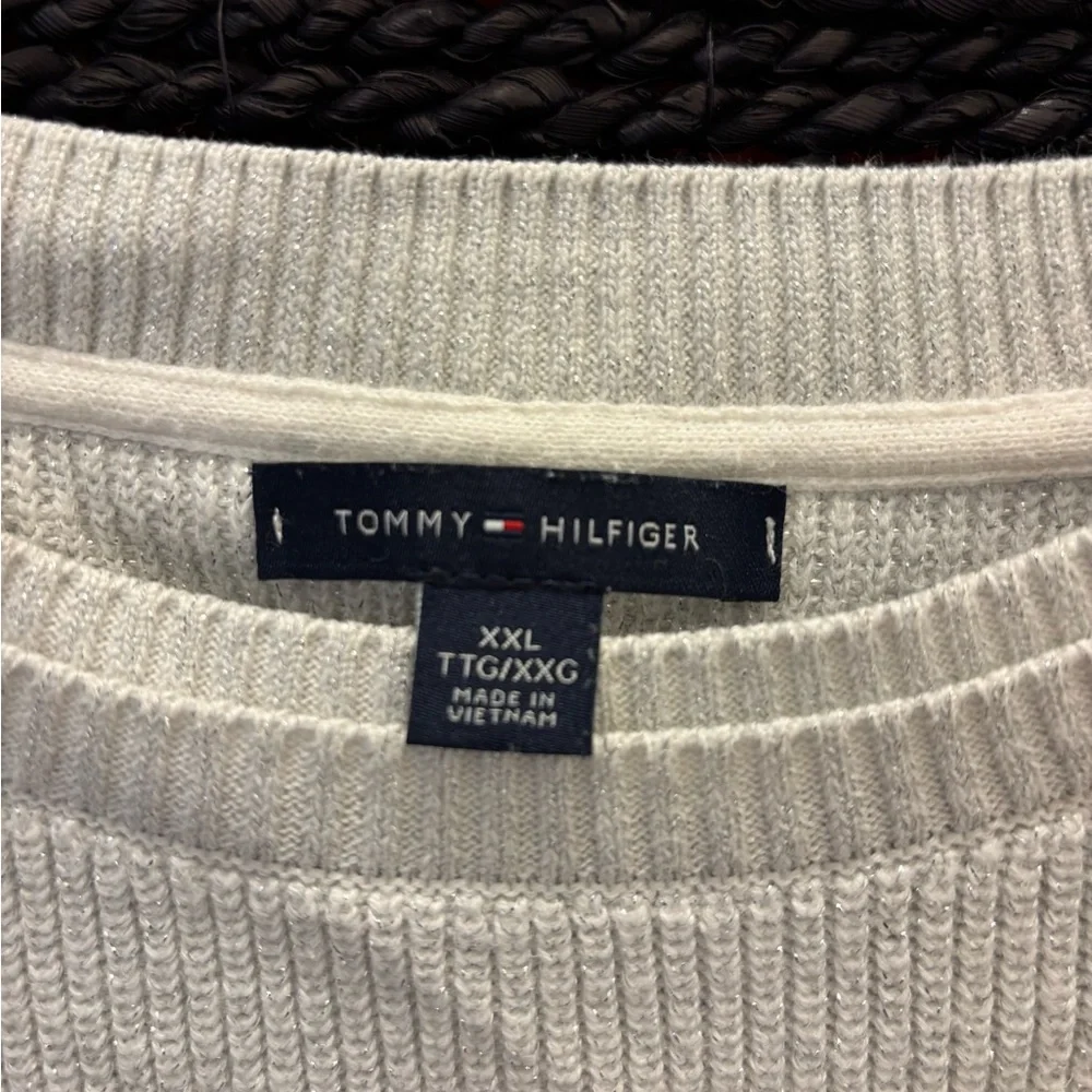 Tommy Hilfiger Off-White Knit Sweater Fitted XXL